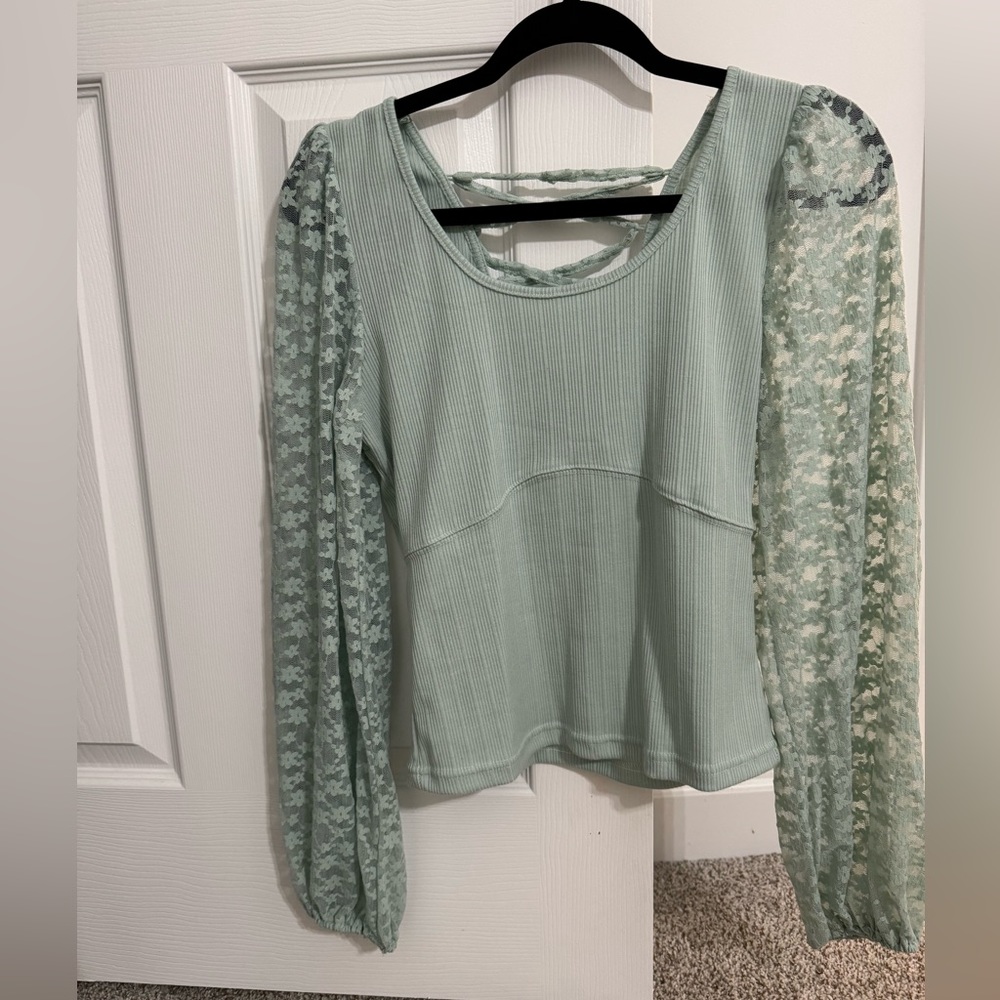 Willow & Root Lace Tie-Up Shirt